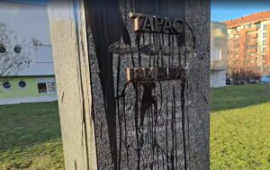 У Сербії невідомі облили фарбою пам’ятник Шевченка