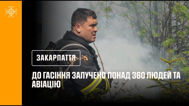 Закарпаття. Гасіння лісової підстилки в урочищі Кілиця (
