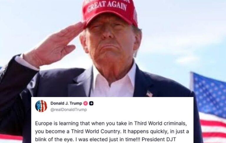 Трамп заявив, що Європа перетворюється на країну Третього світу