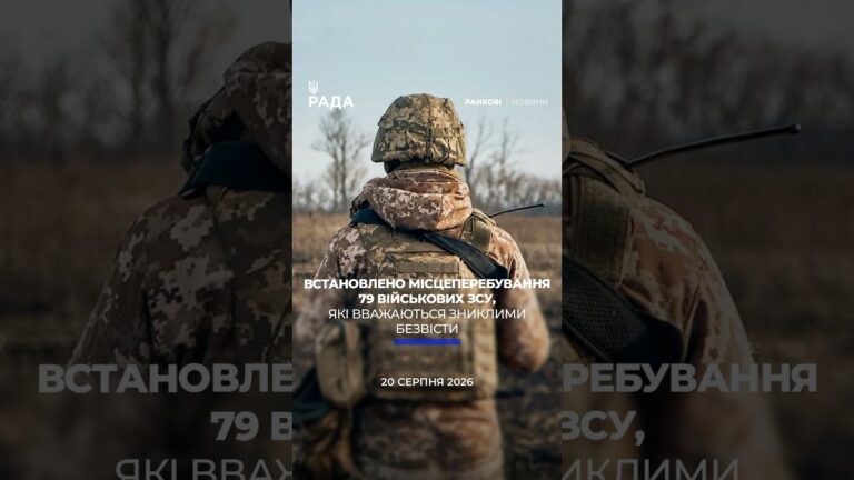 🗓️ 20.08.2026☀️ Ранкові новини🔴 1639-й день війни